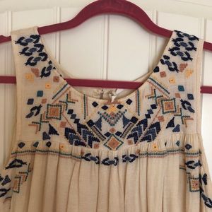 RipCurl Ivory Embroiderer Baby Doll Dress